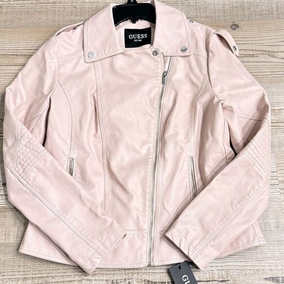 Womens Guess Faux Leather Motorcycle
Jacket size L - Picture 10 of 14